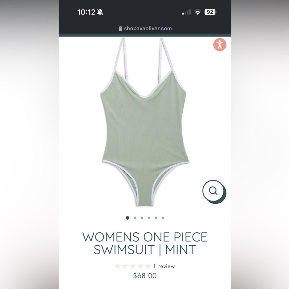 Ava Oliver Green Ribbed Swimsuit/Bodysuit